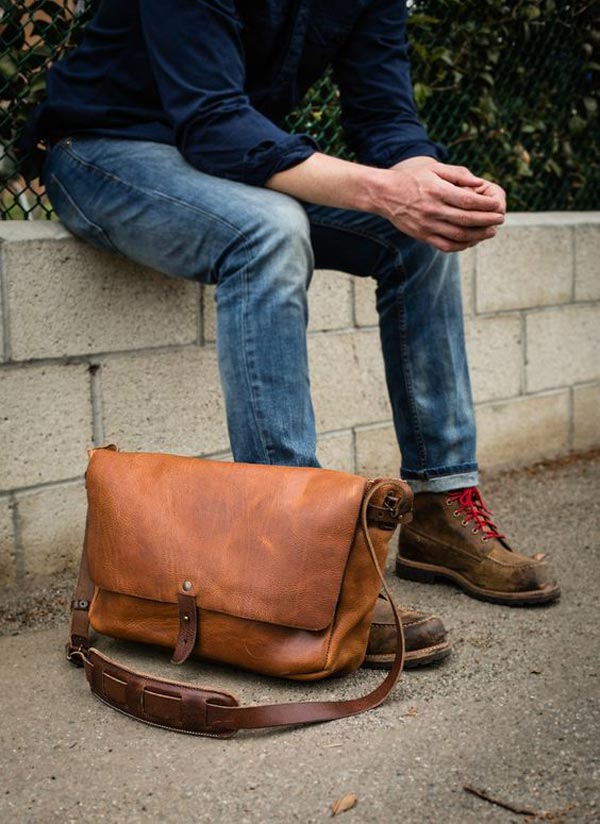 مدل کیف چرمی دانشجویی مردانه ساده