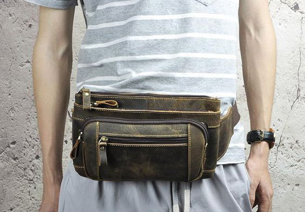 مدل کیف کمری چرم اسپرت مردانه مناسب برای سفر