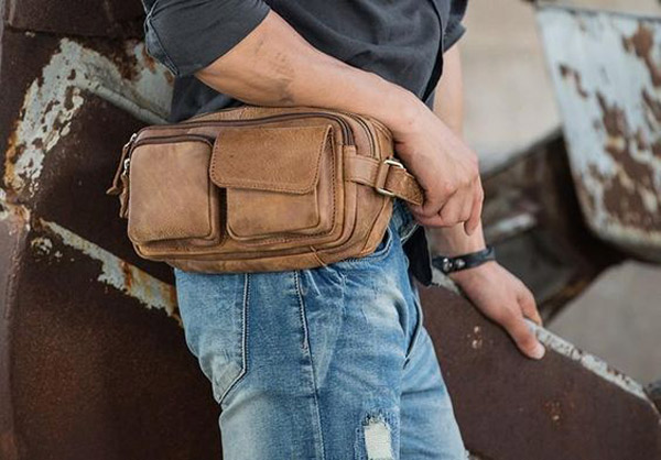 کیف کمری چرم مردانه با طراحی شیک و کاربردی