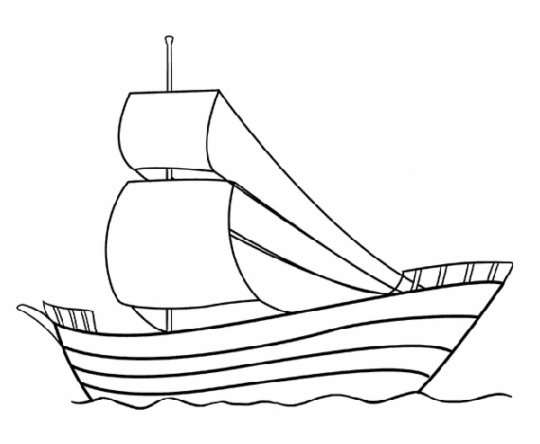 نقاشی قایق بادی برای کودکان