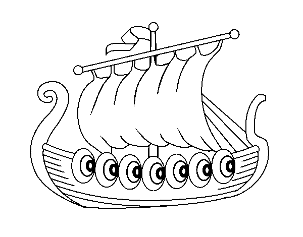 نقاشی قایق با بادبان