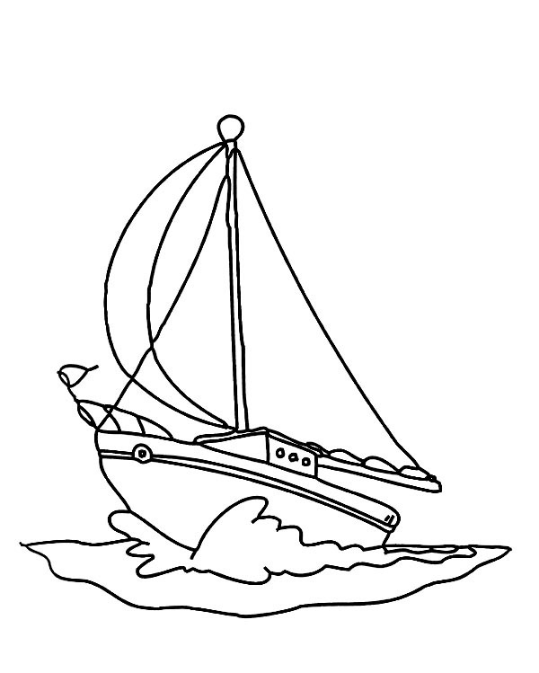 نقاشی قایق برای کودکان