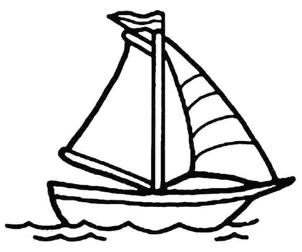 نقاشی قایق بادبانی کوچک