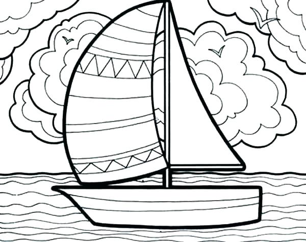 نقاشی کودکانه قایق