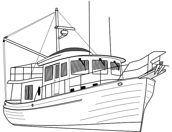 نقاشی کشتی کروز برای رنگ آمیزی