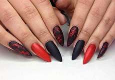 طراحی ناخن با لاک قرمز براق و مات؛ ۳۰ مدل شیک و زیبا