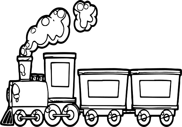 نقاشی قطار و دود