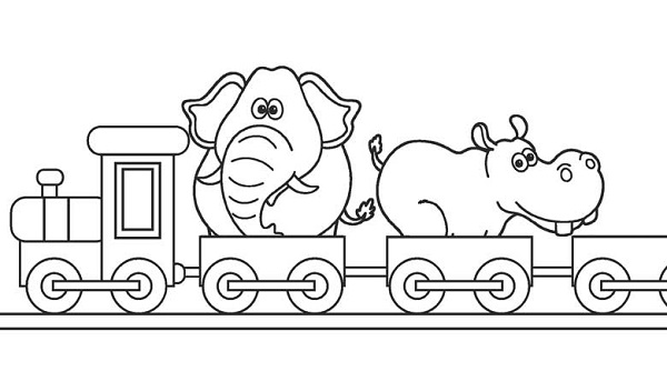 نقاشی قطار باری