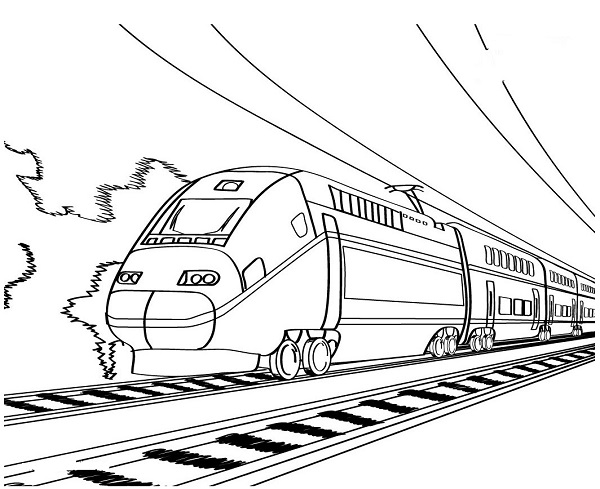 نقاشی قطار برقی برای کودکان