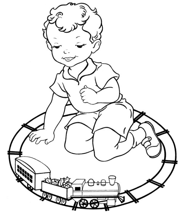 نقاشی قطار اسباب بازی