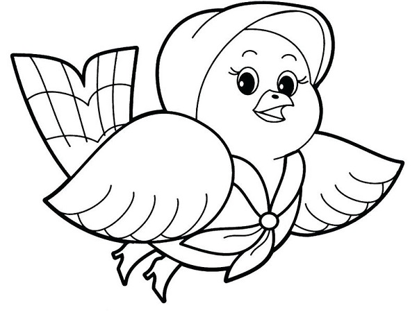 نقاشی کودکانه کبوتر