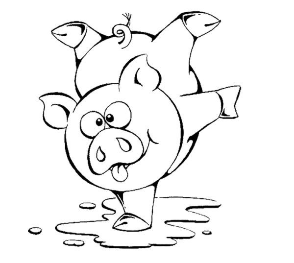 نقاشی خوک برای کودکان