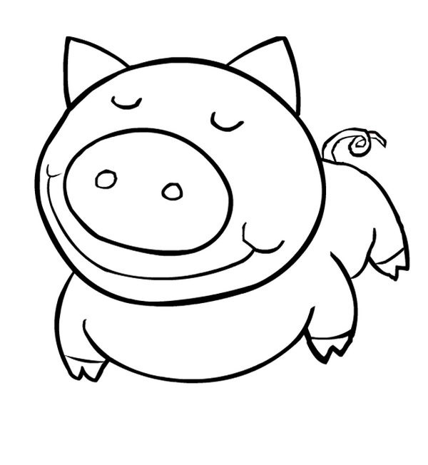 نقاشی بچه خوک برای کودکان