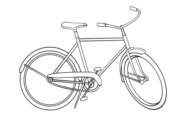 نقاشی دوچرخه قدیمی برای کودکان