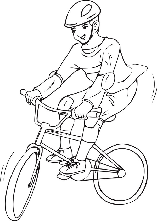 نقاشی کودکانه دوچرخه برای رنگ آمیزی