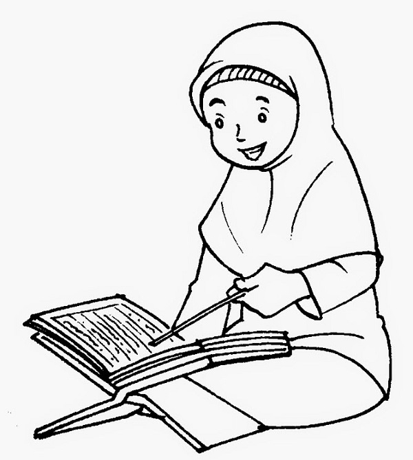 نقاشی قرآن خواندن