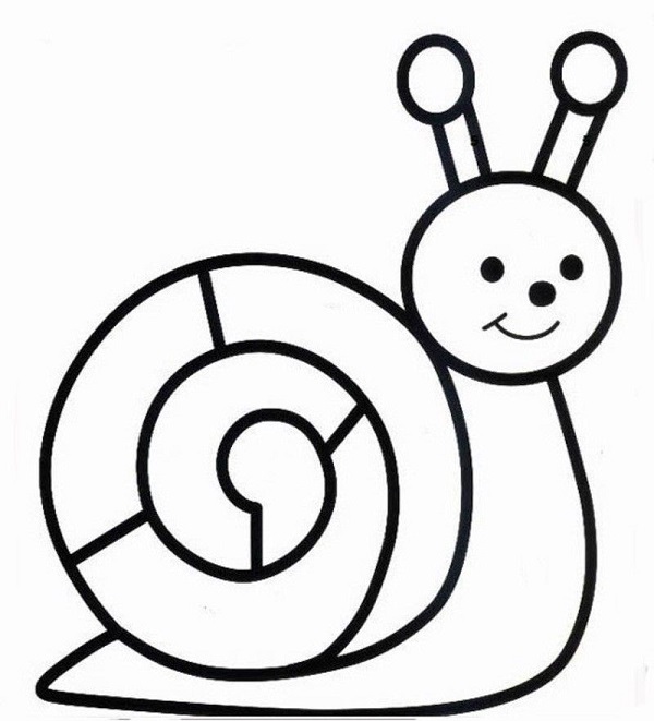 نقاشی بچه حلزون برای کودکان