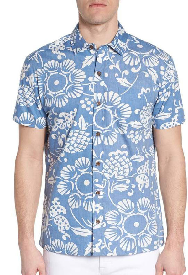 مدل پیراهن هاوایی با طرح ساده و شیک
