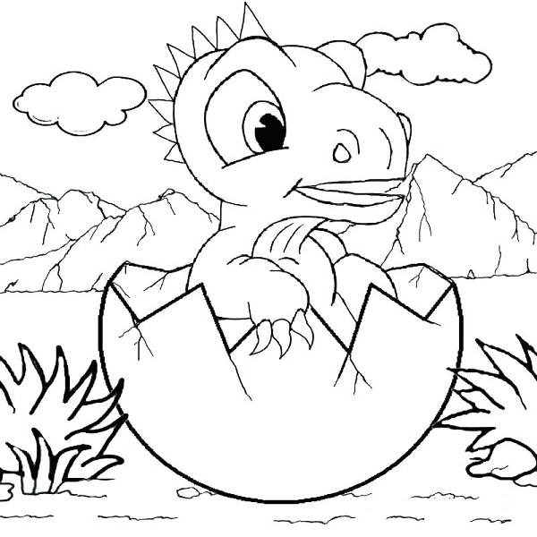 نقاشی کودکانه دایناسور