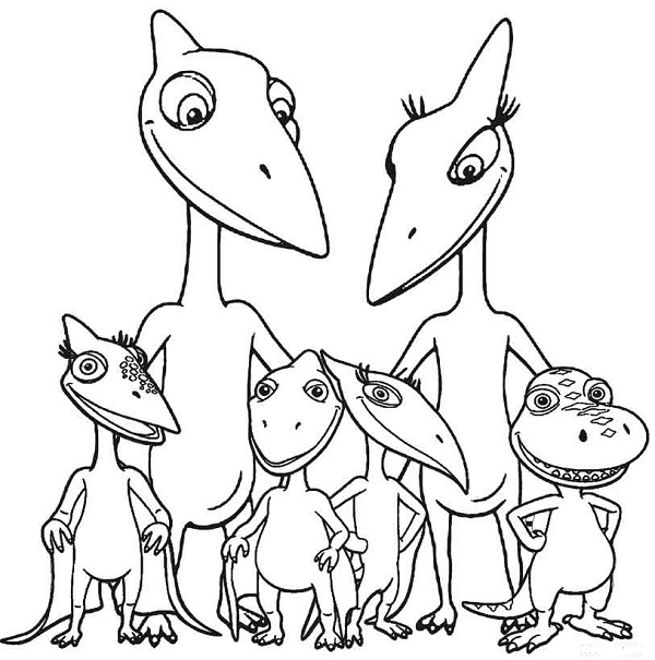 نقاشی دایناسورهای پرنده برای کودکان
