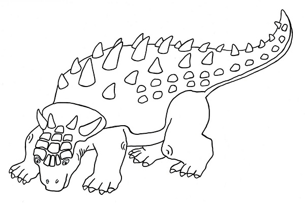 نقاشی دایناسور گیاهخوار برای کودکان