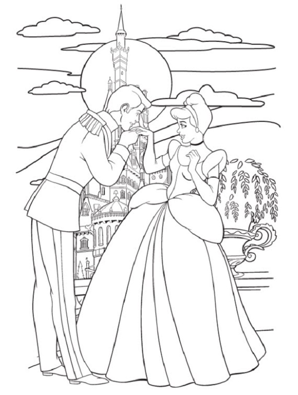 نقاشی سیندرلا و شاهزاده