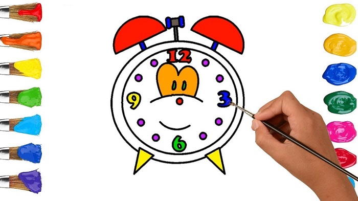 نقاشی ساعت برای کودکان
