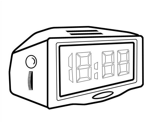 نقاشی ساعت دیجیتال رومیزی