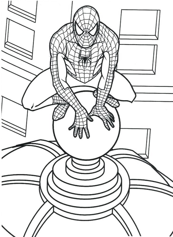 نقاشی مرد عنکبوتی روی ساختمان ها