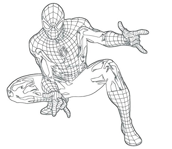 نقاشی مرد عنکبوتی برای کودکان