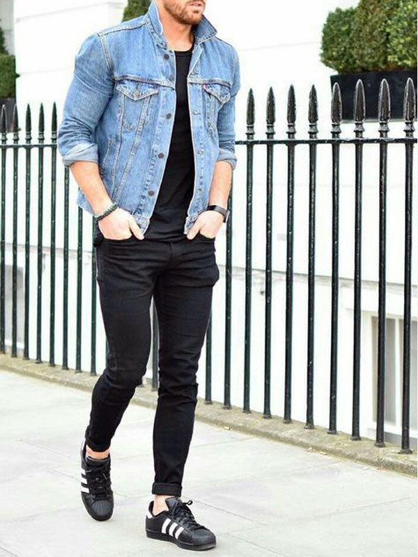 شلوار جین فاق بلند مردانه