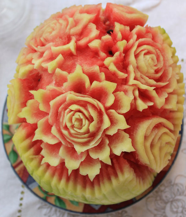 تزیین هندوانه شب یلدا ساده