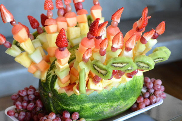 تزیین هندوانه شب یلدا ساده