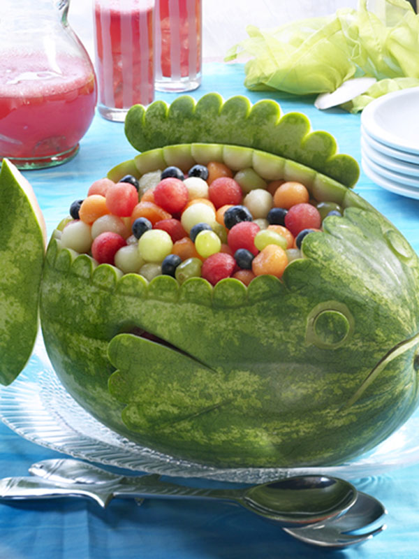 تزیین هندوانه شب یلدا ساده