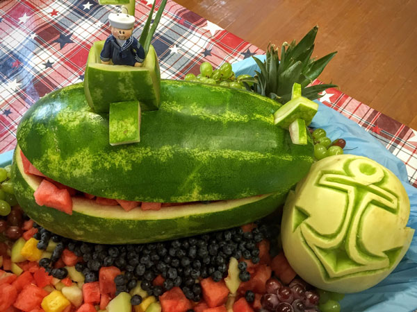 تزیین هندوانه شب یلدا ساده