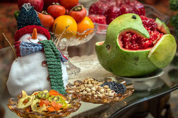 تزیین هندوانه شب یلدا ساده