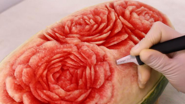 تزیین هندوانه شب یلدا ساده