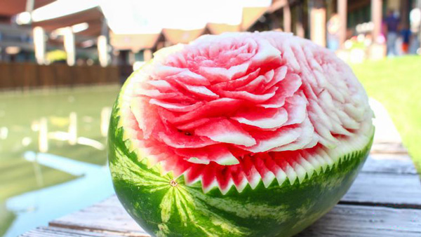 تزیین هندوانه شب یلدا ساده