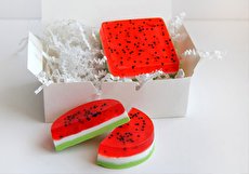 آموزش ساخت صابون هندوانه ای برای گیفت شب یلدا