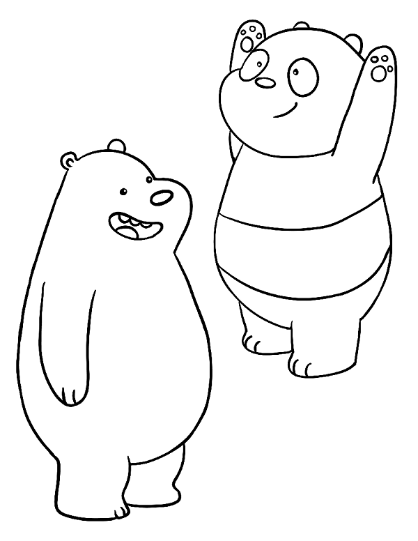نقاشی خرس کودکانه کارتونی