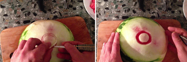 تزیین هندوانه در ظرف