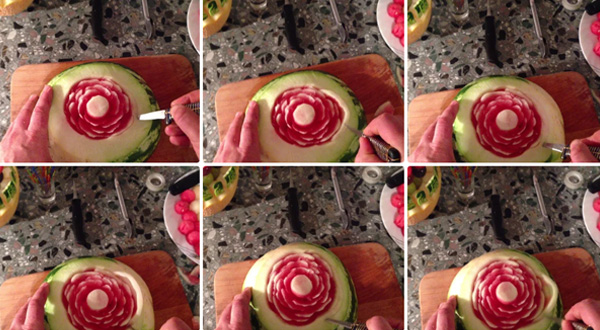 تزیین هندوانه شب یلدا ساده