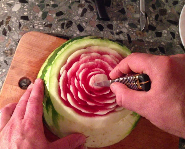 تزیین هندوانه شب یلدا ساده