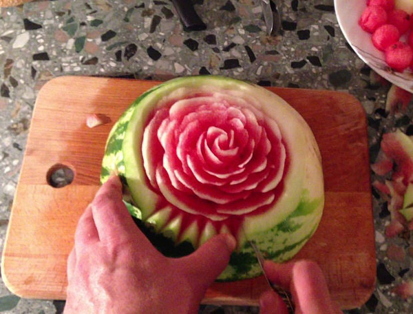 تزیین هندوانه شب یلدا ساده