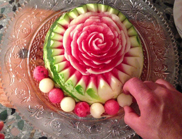 تزیین هندوانه شب یلدا ساده