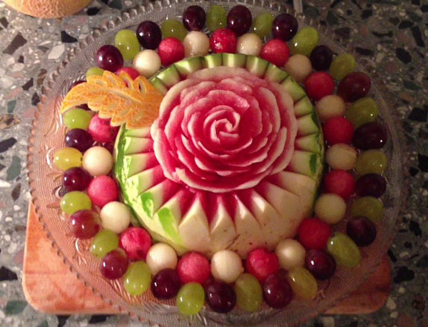 تزیین هندوانه شب یلدا ساده