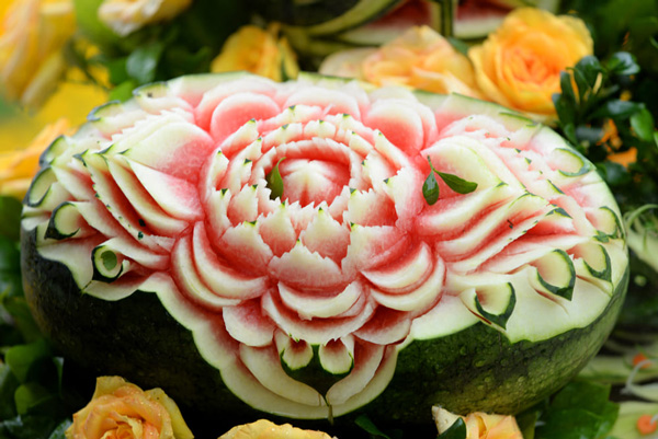 تزیین هندوانه شب یلدا ساده