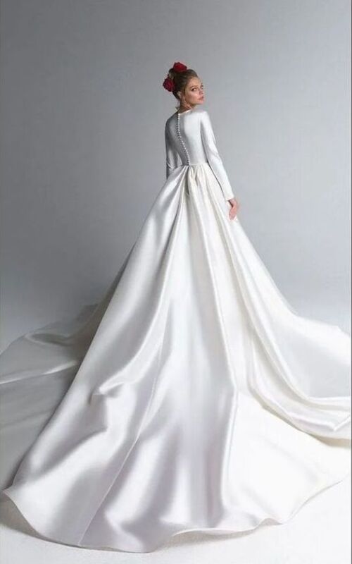 لباس عروس دنباله دار 