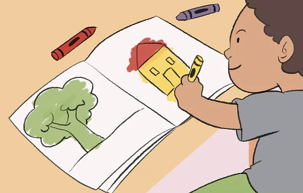 آموزش رنگ ها به کودکان با رنگ آمیزی