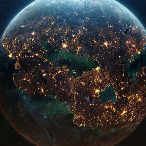 تصاویر کره زمین از فضا در شب